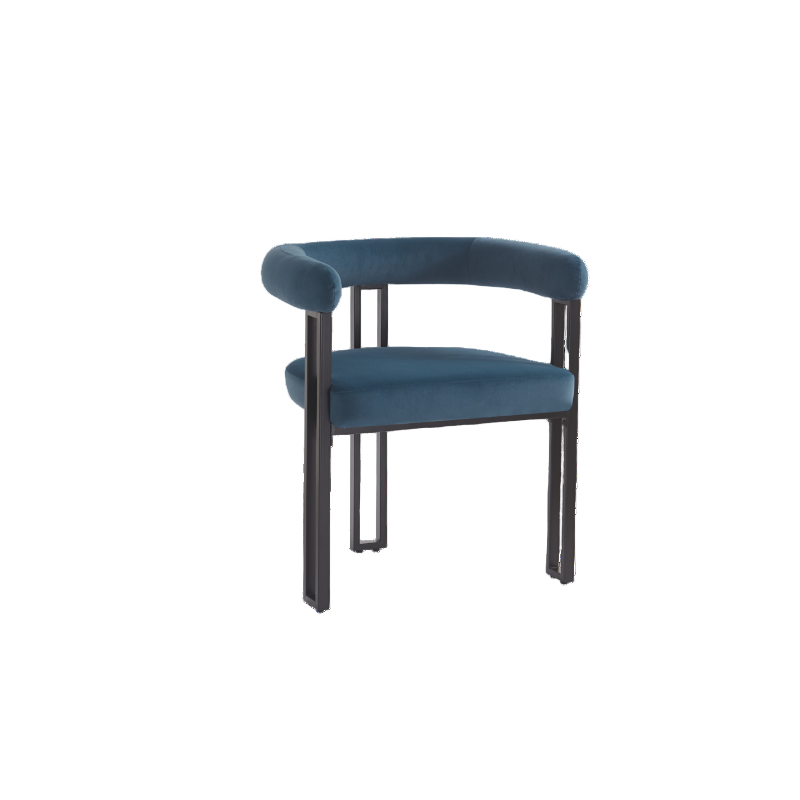 Twenty 10 Designs Bloom Dining Chair in Blue Velvet