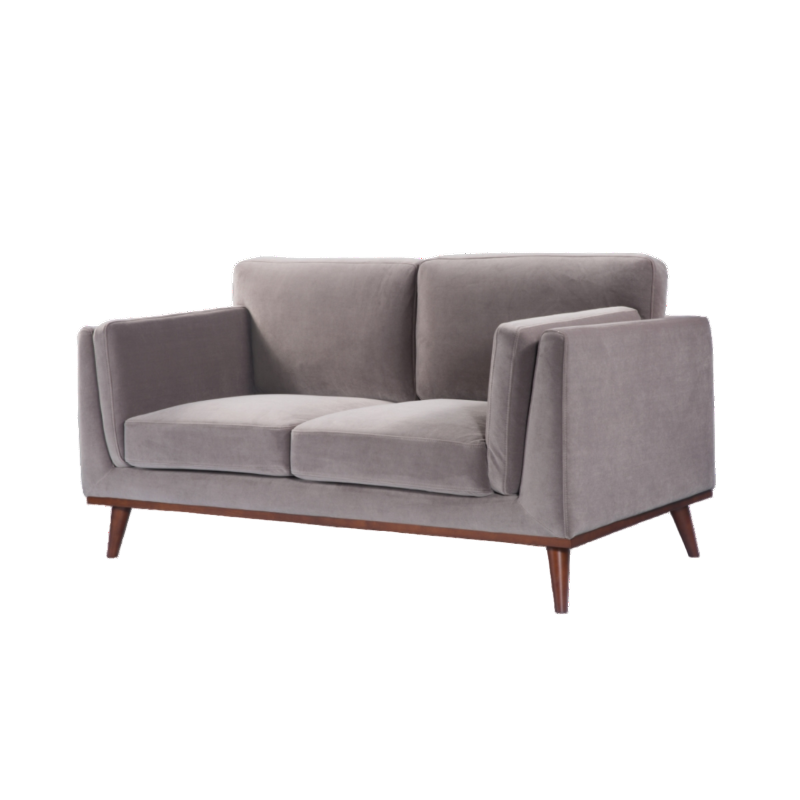 Twenty 10 Designs Mickey Two Seat Sofa in Stone Grey Velvet