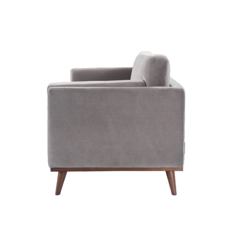 Twenty 10 Designs Mickey Two Seat Sofa in Stone Grey Velvet