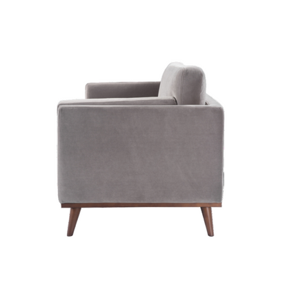 Twenty 10 Designs Mickey Two Seat Sofa in Stone Grey Velvet