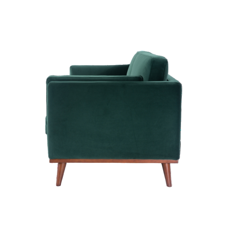 Twenty 10 Designs Mickey Two Seat Sofa in Emerald Green Velvet