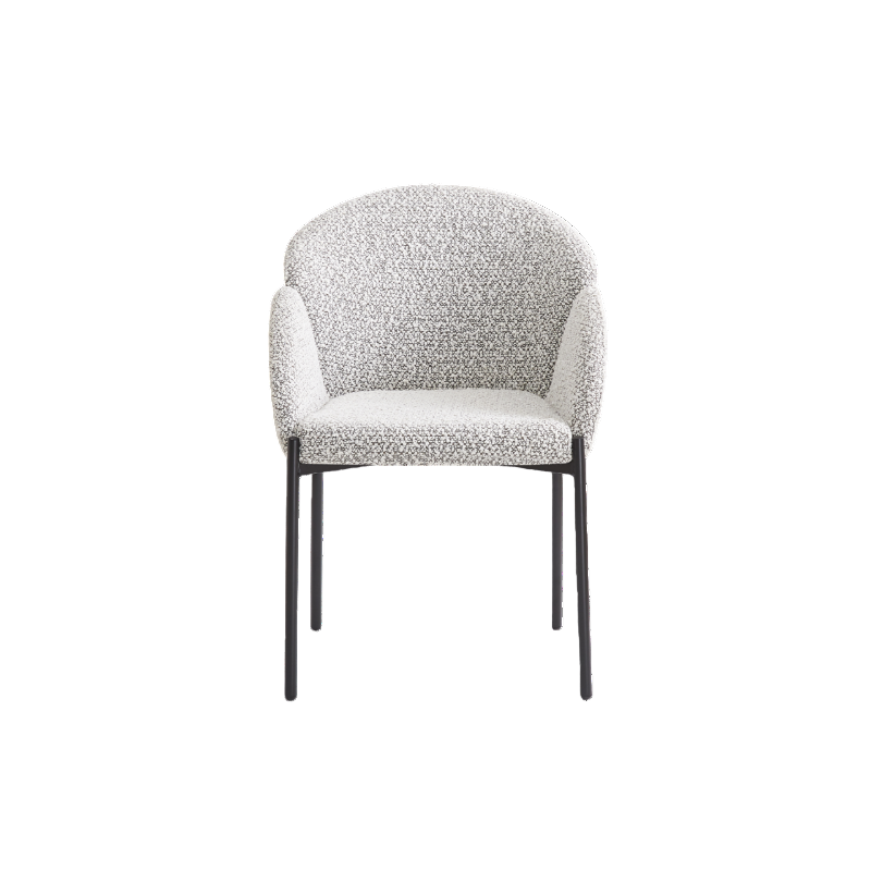 Twenty 10 Designs Petal Dining Chair Ivory and Taupe Boucle