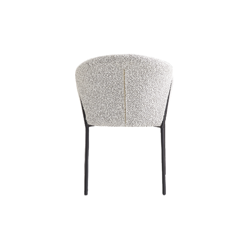 Twenty 10 Designs Petal Dining Chair Ivory and Taupe Boucle