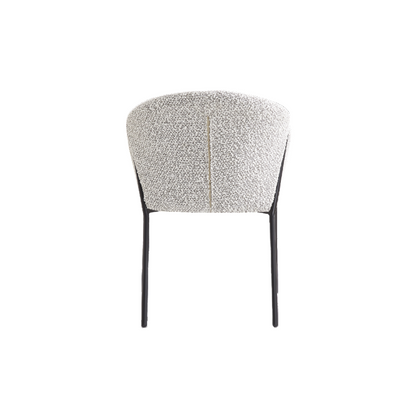 Twenty 10 Designs Petal Dining Chair Ivory and Taupe Boucle
