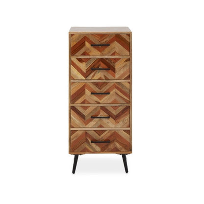 Ardela & Co Bohemia Five Drawer Mango Wood Chest of Drawers