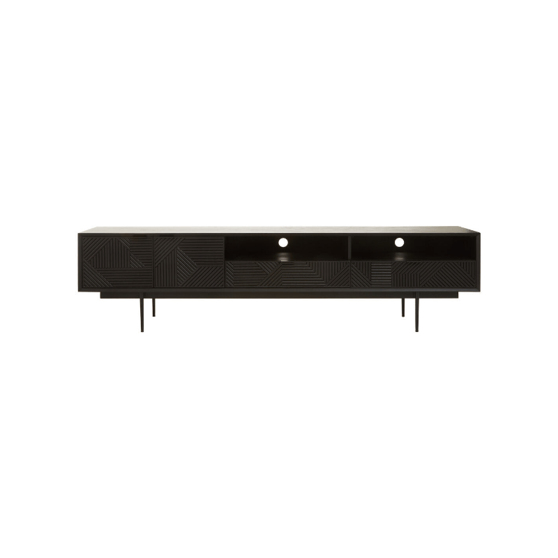 Ardela & Co Jenkins Black Finish Wooden Media Unit