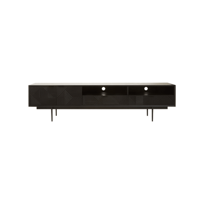Ardela & Co Jenkins Black Finish Wooden Media Unit