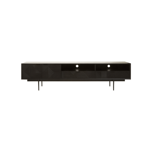Ardela & Co Jenkins Black Finish Wooden Media Unit