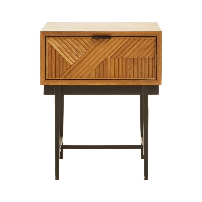 Ardela & Co Jenkins Natural Side Table With One Drawer