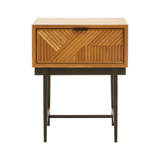Ardela & Co Jenkins Natural Side Table With One Drawer