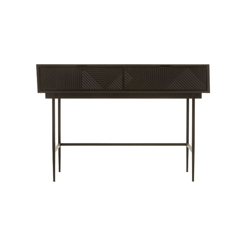 Ardela & Co Jenkins Black Two Drawer Console Table