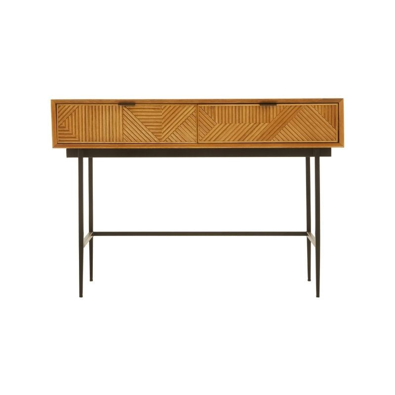 Ardela & Co Jenkins Two Drawer Natural Finish Console Table
