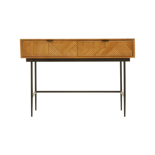 Ardela & Co Jenkins Two Drawer Natural Finish Console Table