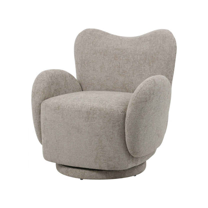 Libra Interiors Bingham Upholstered Neutral Swivel Chair