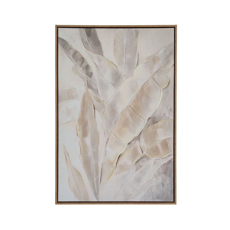 Framed abstract art with wavy lines on a white background
