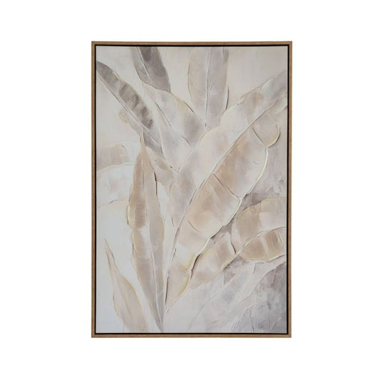Framed abstract art with wavy lines on a white background