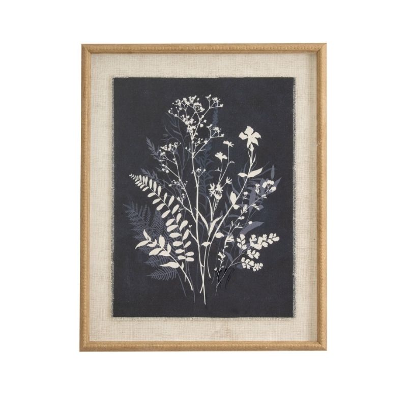Hill Interiors Flora & Fauna Collection Grove On Linen In Beaded Frame