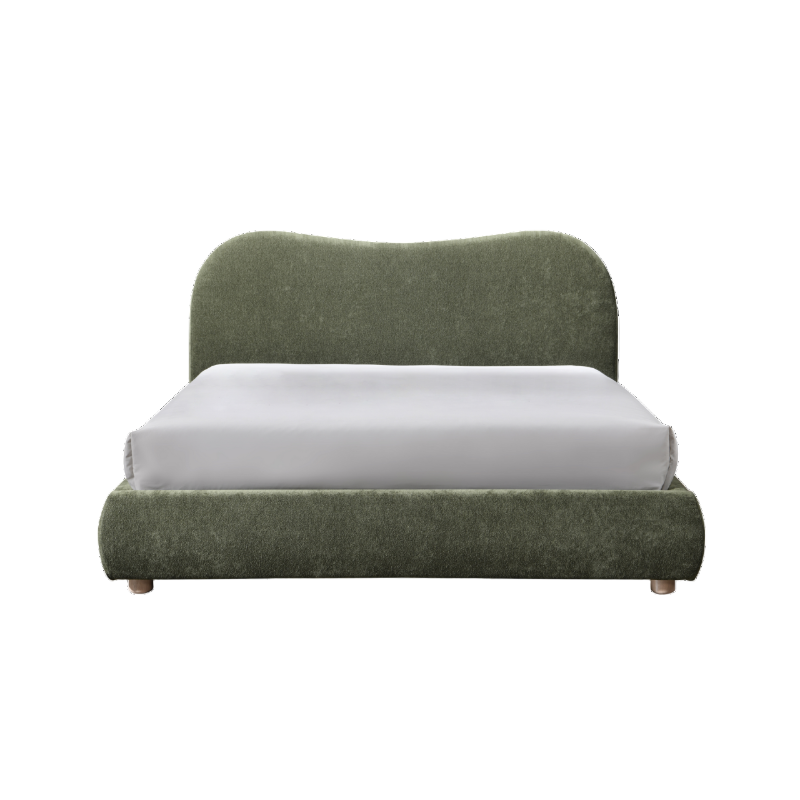 Wave Beds in Olive Soft Weave