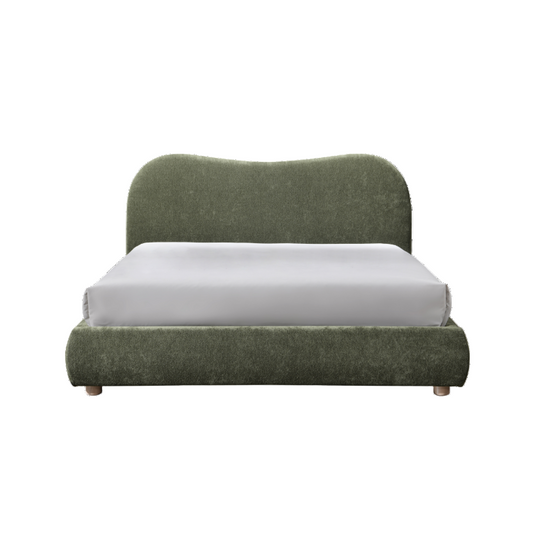 Wave Beds in Olive Soft Weave